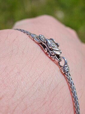 925 Sterling Silver John Hardy Naga Legends Dragon Woven Bracelet 7 Inches
